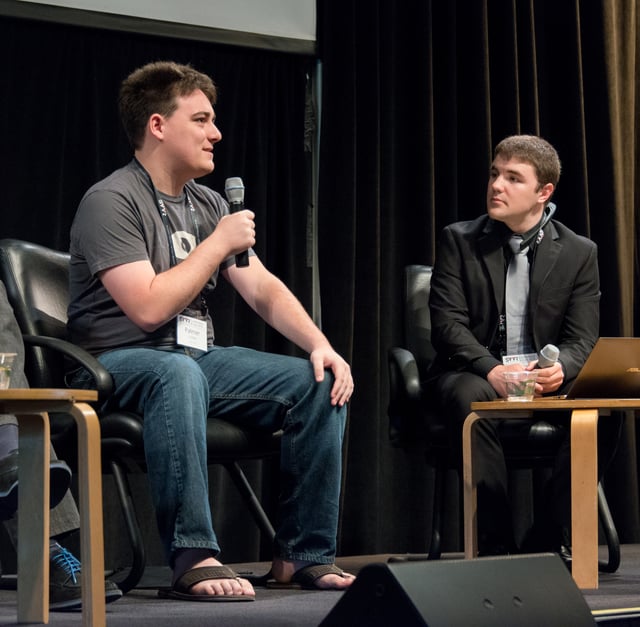 Palmer Luckey during a panel discussion at SVVR 2014.