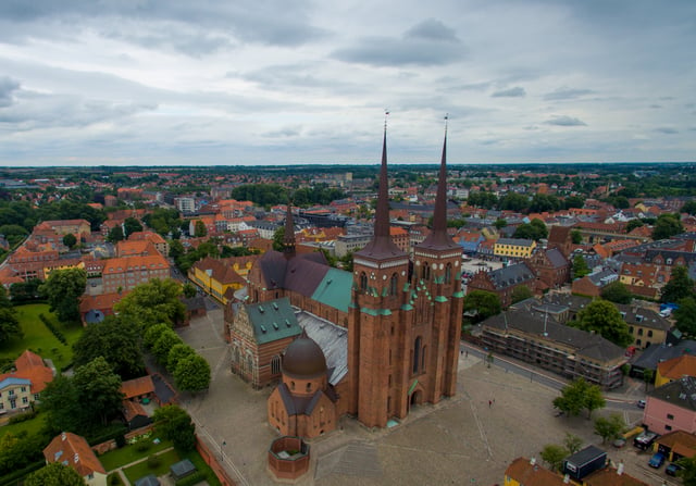 Roskilde Cathedral has been the burial place of Danish royalty since the 15th century. In 1995 it became a World Heritage Site.