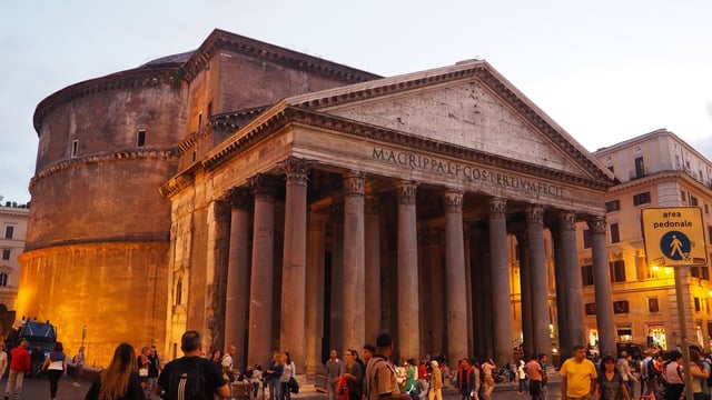 The Pantheon, built as a temple dedicated to "all the gods of the past, present and future".