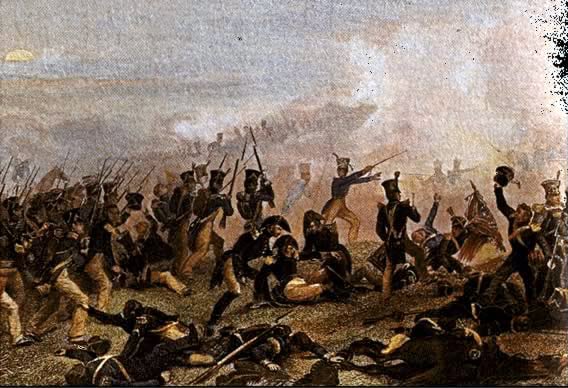 American infantry prepare to attack during the Battle of Lundy's Lane in July 1814