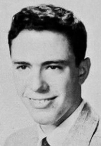 Sanders as a senior in high school, 1959