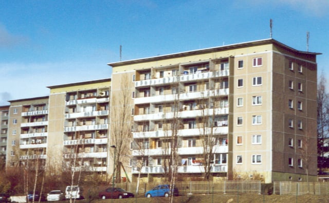 East German Plattenbau apartment blocks