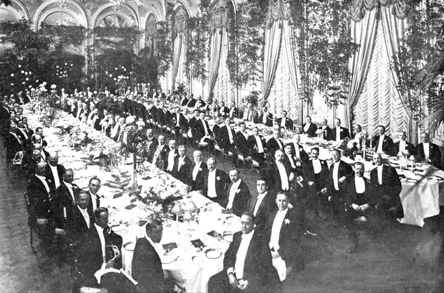 Banquet for Elbert Henry Gary, a founder of US Steel (1909)
