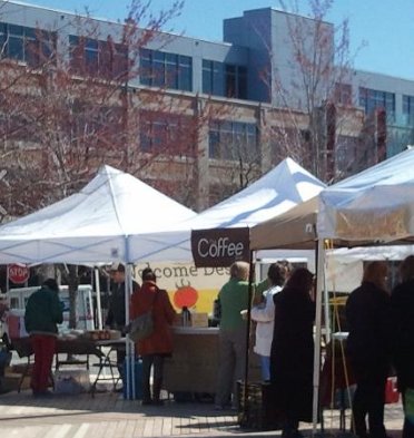 The Ship Street Farmer's Market in front of the Medical Education Building on the campus of Brown's Alpert Medical School in the Jewelry District