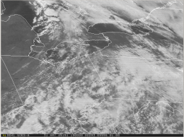 Animation of visible images of the storms taken by the GOES 6 satellite.