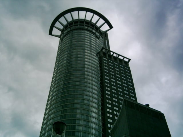 Westend Tower, also known as Westendstraße 1 or Crown Tower, Headquarters of DZ Bank