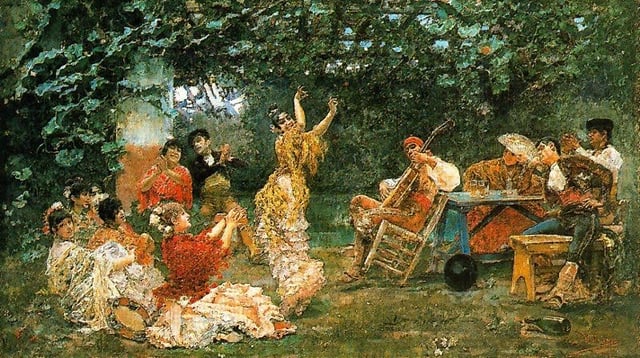 Flamenco, Andalusian dance, 1893, by José Villegas Cordero.