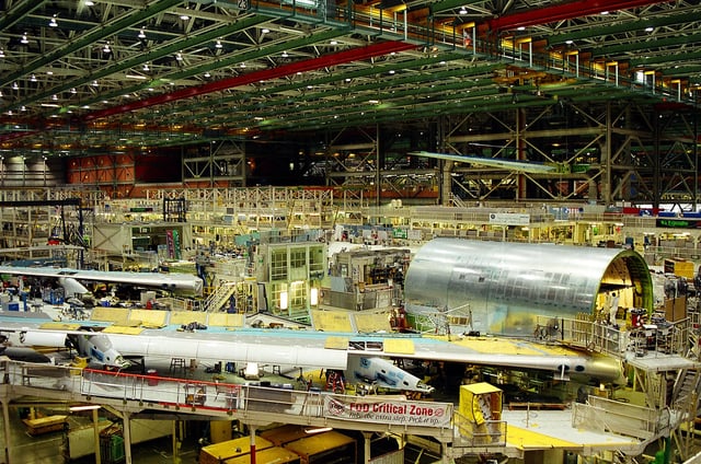 747 final assembly at the Boeing Everett Factory