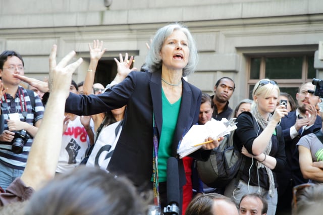 Jill Stein speaking at Occupy Wall Street, September 27, 2011