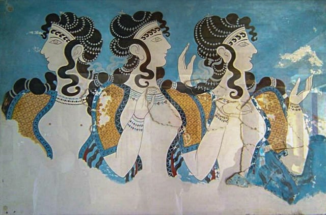 Ladies of the Minoan Court - fresco from Knossos (circa 1500 BCE)