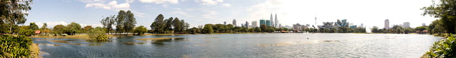 The view of Kuala Lumpur from Titiwangsa Lake Gardens