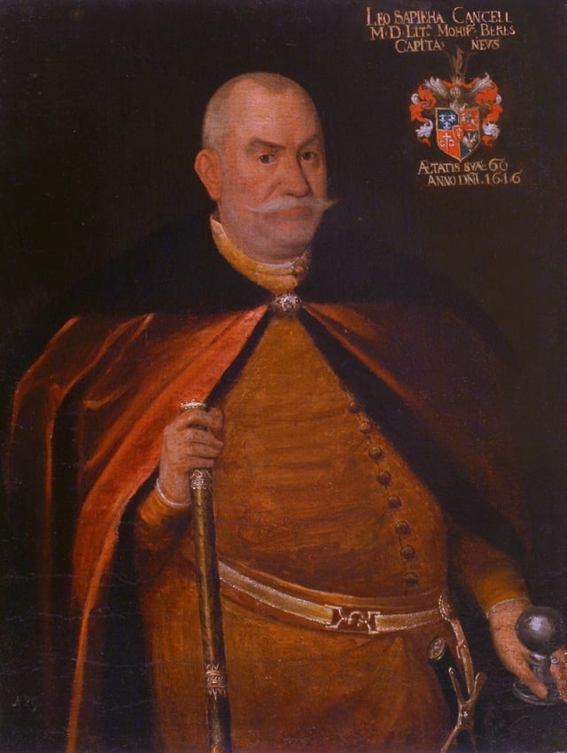 Lew Sapieha (Voivode of Vilnius from 1623 till his death in 1633) was one of the greatest leaders of the Grand Duchy of Lithuania at the times of the Duchy's highest cultural flourishing