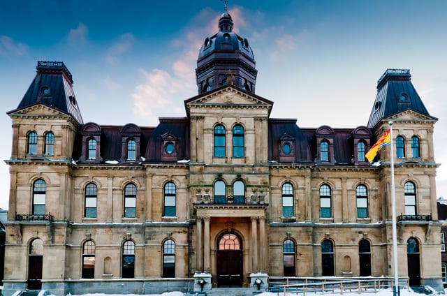 The New Brunswick Legislative Building serves as meeting place for the provincial legislative assembly.