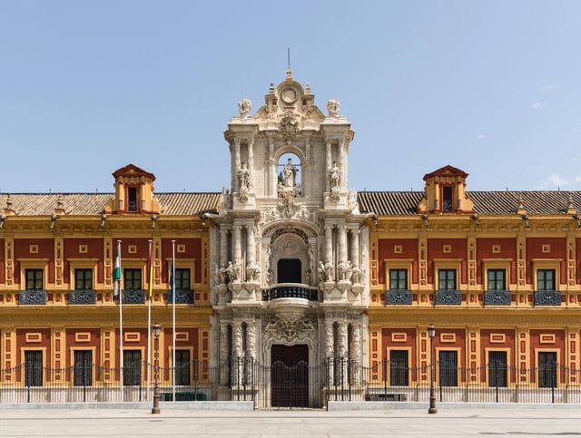 The Palacio de San Telmo is the seat of the Presidency of Andalusia