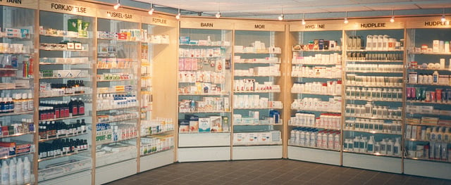 Modern pharmacy in Norway