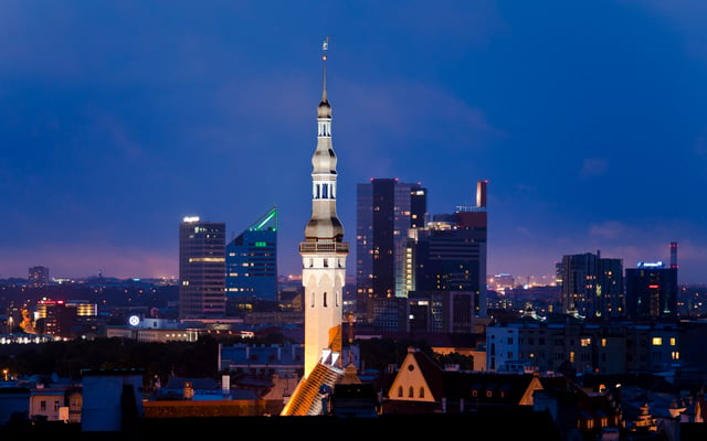 View from Toompea hill, illustrating Tallinn's mix of ancient and contemporary architecture