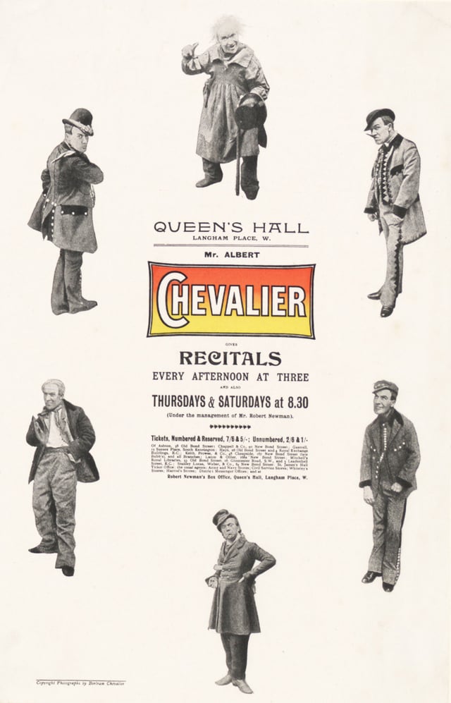 Poster for Albert Chevalier at the Queen's Small Hall