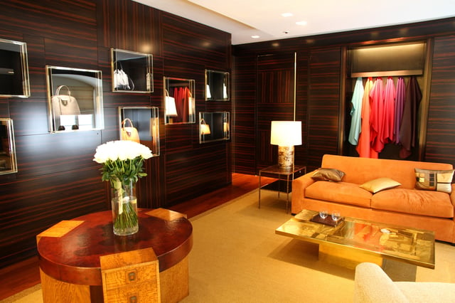 Louis Vuitton VIP room in Vienna for ordering custom designed goods.