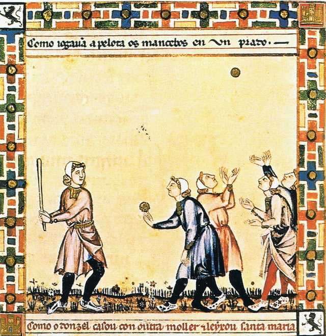 An illustration of the Cantigas de Santa Maria (13th century)