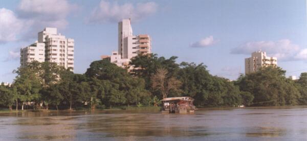 View of Montería from the Sinu river.