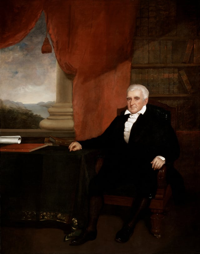 Nicholas Brown, Jr., founder of the Providence Athenaeum, co-founder of Butler Hospital, philanthropist, progressive, and abolitionist. Following his major gift in 1804, the College was renamed Brown University. Painting by Chester Harding, 1836