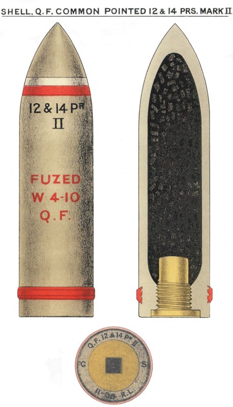 QF 12 pounder common pointed shell