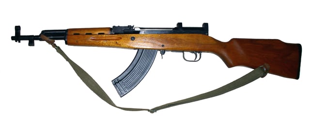 Norinco SKS-M with Monte Carlo cheek-piece stock and detachable 30-round AK-47 magazine