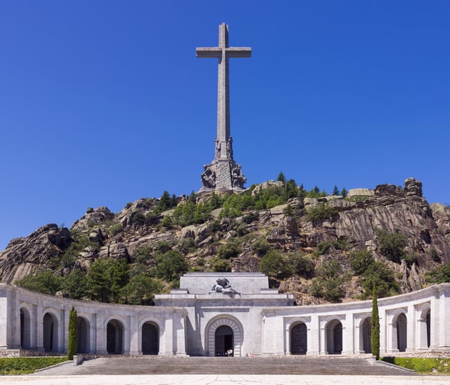 Franco is entombed in the monument of Santa Cruz del Valle de los Caídos