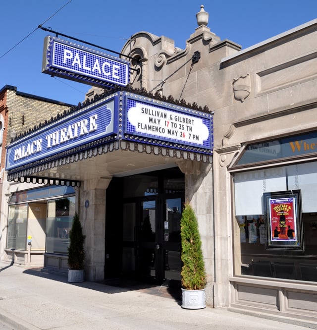 The Palace Theatre is in Old East Village, east of downtown.