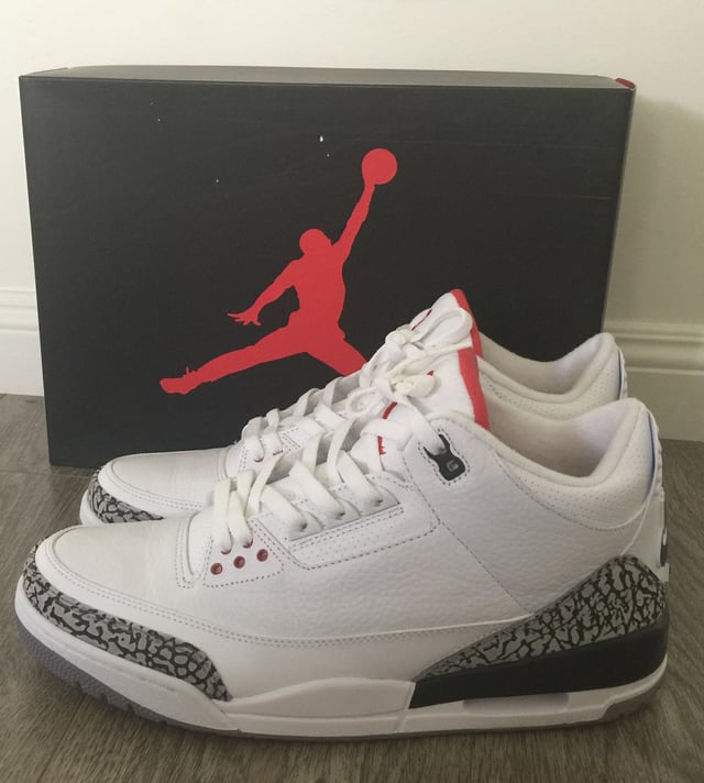 Nike Air Jordan III, (White Cement Colorway)