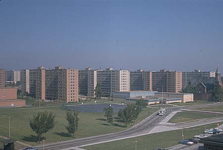 Pruitt–Igoe was a large housing project constructed in 1954, which became infamous for poverty, crime and segregation. It was demolished in 1972.