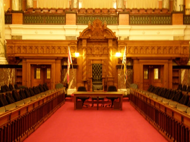 The meeting chamber of the provincial legislative assembly