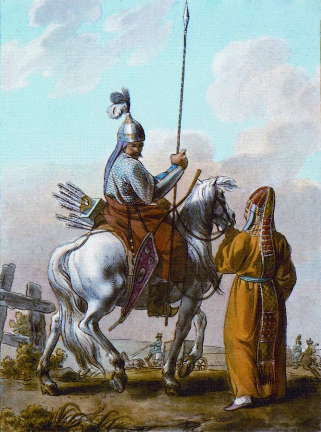 Bashkirs, painting from 1812, Paris