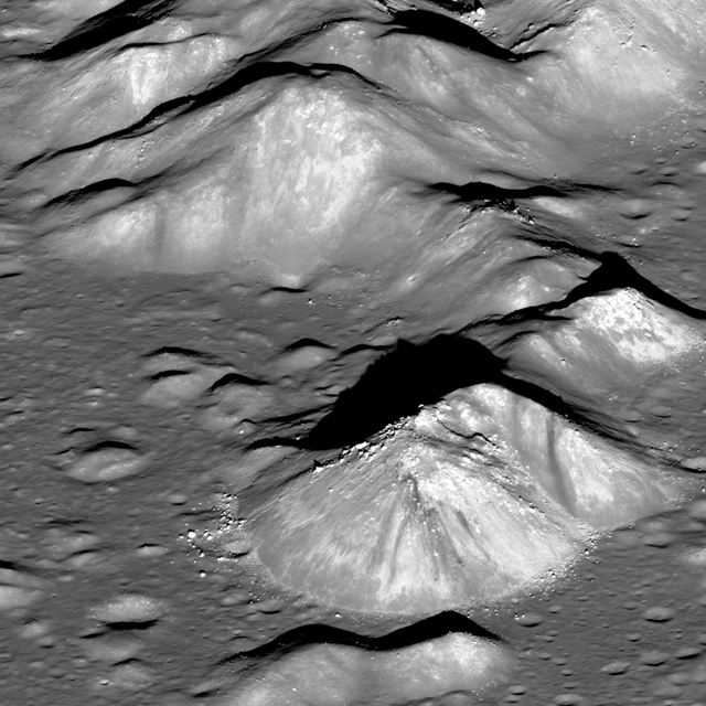 Copernicus's central peaks as observed by the LRO, 2012