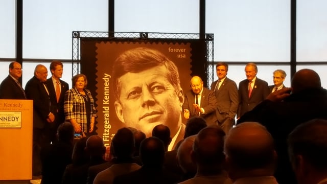 The dedication of a new forever stamp to honor what would have been President John F. Kennedy's 100th birthday, 2017