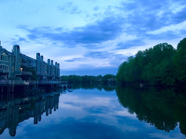 Lake Thoreau at sunset
