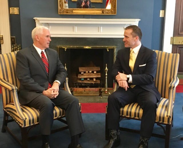 Greitens meeting with Vice President Mike Pence, January 2017