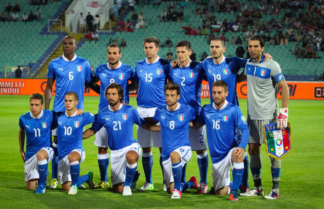 The Azzurri, here players of 2012, is the men's national football team.