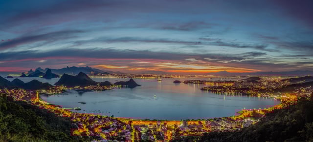 Panoramic view from the city park.