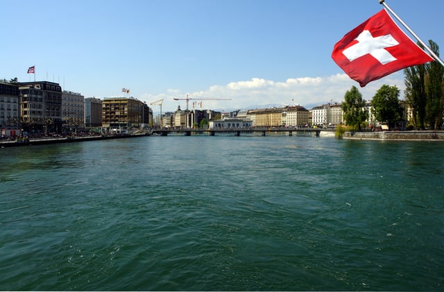 The Rhône through Geneva, Switzerland