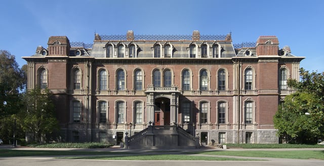 South Hall (1873), one of the two original buildings of the University of California, still stands on the Berkeley campus