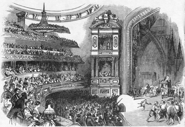 View of the interior during the opening performance