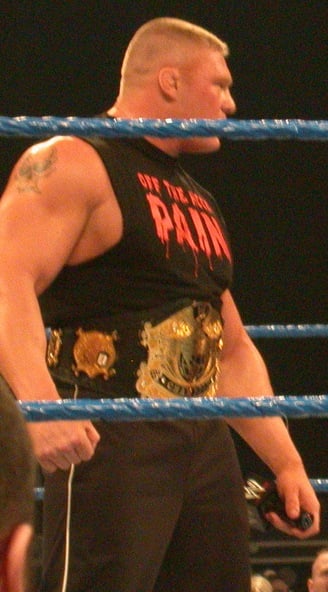 Lesnar during his third run as WWE Champion