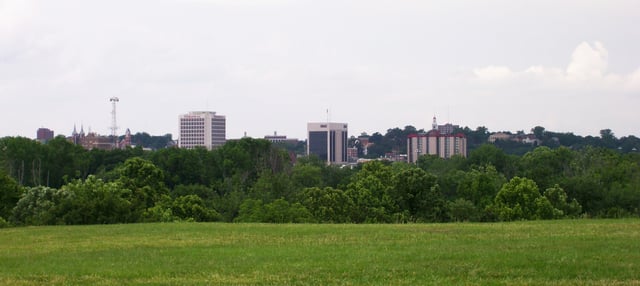 Downtown Macon seen from the Ocmulgee National Monument