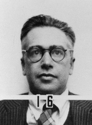 Segrè's ID badge photo from Los Alamos