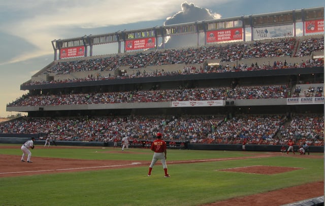 Game at the Estadio de Béisbol Monterrey. Baseball is most popular in the North (particularly Northwest) and Southeast of Mexico.