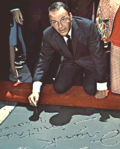 Sinatra at the Grauman's Chinese Theatre in 1965