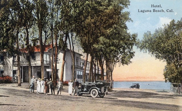 Pre-1917 postcard of Joseph Yoch's original Hotel Laguna -- built in 1888 and replaced in 1930