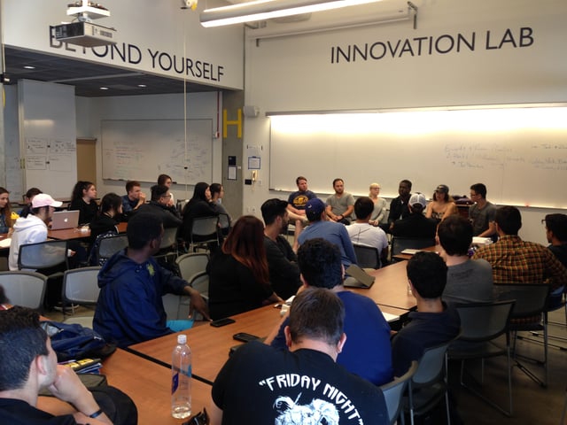 The Summer PreCore Program for community college transfers to the Haas Undergraduate Program, hosted at the Innovation Lab (est. 2013), founded by Linda (BS '67) and Mike Gallagher (MBA '68), under the California Memorial Stadium.