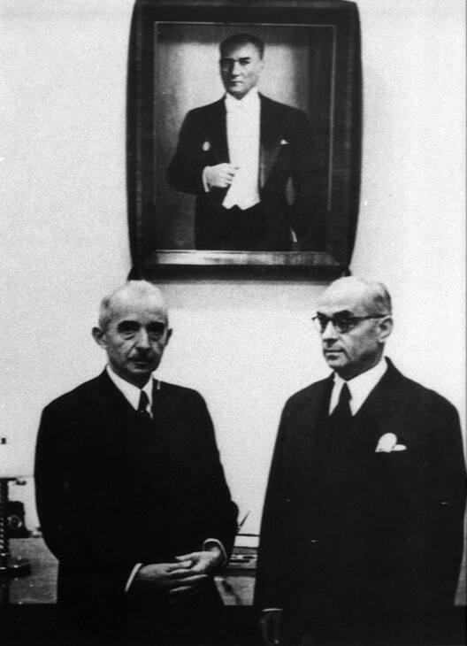 İsmet İnönü and Celal Bayar in 1938.